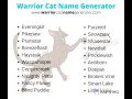 Warrior Cat Name Generator