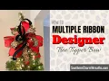 Tree Topper Bow with Two Ribbons Tree topper Bow with Multiple Ribbons Funky Bow
