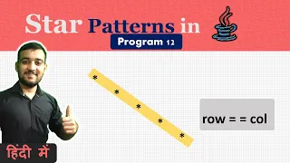 Star Pattern Program in Java - 12 Coding Wallah
