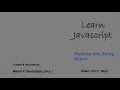 Learn Javascript Working with String Object - A9 9A Regular Expression