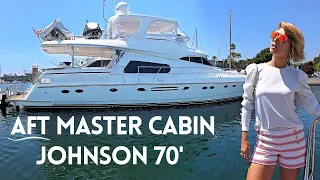 $799,000 2005 JOHNSON 70′ AFT CABIN Flybridge Motor Yacht Tour LIVEABOARD Boat WALKTHROUGH & SPECS