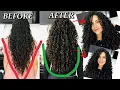 DIY Single Unicorn Cut Without The V Shape How To Get Layers Volume For Curly Hair Marianellyy