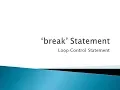 50 - break Statement Loop Control Statement