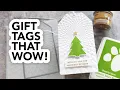 Simple Gift Tags with Awesome Texture So easy to do but what a wow factor