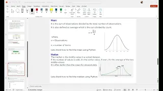 Statistical Data Analysis for Machine Learning Descriptive Analysis Mean Median with Python