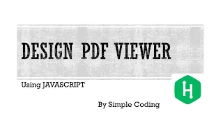 Hackerrank - Solved Design PDF viewer using Javascript