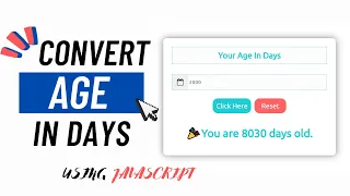 JavaScript Days Converter Convert Age In Days Source Code