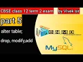 SQL Alter Table Command Add Drop Modify Cbse Class 12 Term2 by Vivek Sir