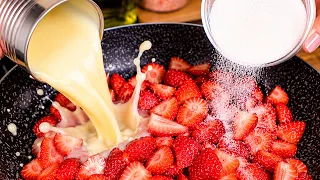 ¡Solo mezcla tres ingredientes para hacer un helado de fresa increíblemente cremoso!