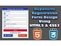 Responsive Registration Form Design Using HTML5 CSS3 Web Design Tutorial Register Page Design