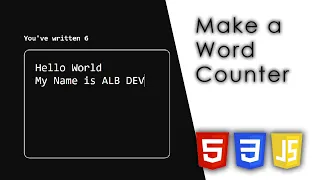 Make a Word Counter with HTML CSS JS in one line of CODE JavaScript Project