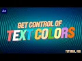 After Effects Text COLOR CONTROL Adobe After Effects Tutorial