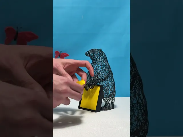 Geometric Bear Sticky Note Holder for Resin or SLA video thumbnail