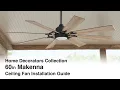 How to Install the 60 in Makenna Ceiling Fan from Home Decorators Collection