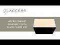 Access Upper Cabinet Assembly with Salice WIND Lift System - Access by Cabinet Joint