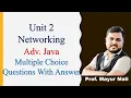 Adv Java Unit 2 Networking Multiple Choice Questions With Answer