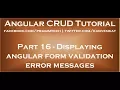 Displaying angular form validation error messages