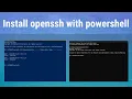install ssh on windows using powershell