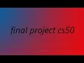CS50 Final Project Account Management System