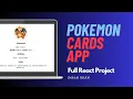 Build Pokemon Cards App with React JS Full project Tutorial Beginners Learn Coding