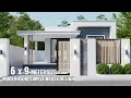 6x9 Meters Modern Small House Design 2 Bedroom House Tour