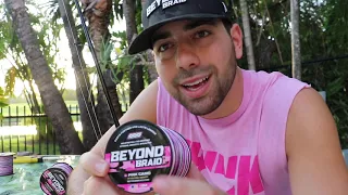The BEST way to spool up Braided Fishing Line Beyond Braid Pink Camo