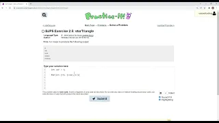 Exercise 2 5 starTriangle Java Tutorial Practice-It