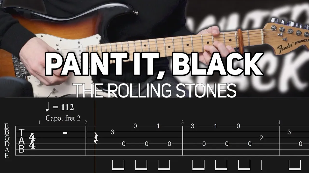 The Rolling Stones - Paint It Black (Guitar lesson with TAB) The Rolling Stones - Paint It Black (Guitar lesson with TAB)