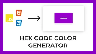 Hex Code Color Generator Beginner JS Projects HTML CSS JS
