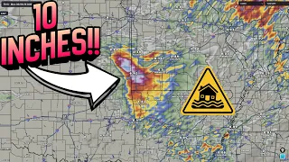 10 INCHES of Rain Major Flash Flood Threat in Missouri Kansas