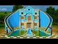 155 Days Building Two Story Classic Mud Villa, Twin Water Slide Park Into Underground Swimming Pool