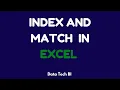 MASTER INDEX AND MATCH IN EXCEL