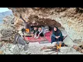 Cave Life | Collecting Firewood with a Donkey 🫏❄️ Surviving the Cold Winter in the Mountains 🏔️