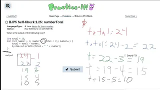 Java Practice It 2 25 numberTotal for loop
