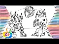 Sonic vs Shadow in movie Sonic 3 Sonic Shadow coloring page Sonic coloring pages