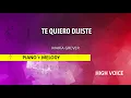 Te Quiero dijiste / Grever: Instrumental / High voice