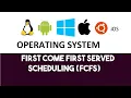 First Come First Served Scheduling FCFS CPU Scheduling Algorithm