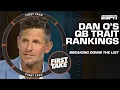 Dan Orlovsky catches HEAT for Jalen Hurts not making the top 5 in his QBs list First Take