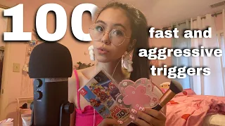 ASMR 100 Fast and Aggressive Triggers Salt Pepper Pay Attention Hand Sounds More 100k