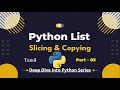 Python List Slicing Shallow Copy And Deep Copy In Tamil - 35 DDP