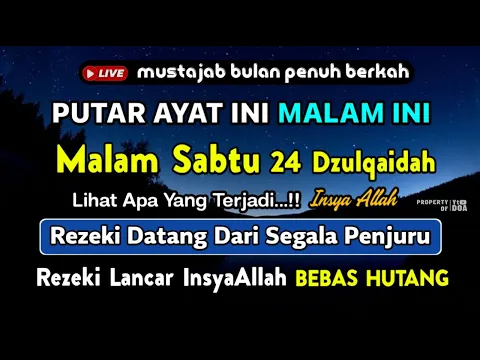 Download MP3 Dzikir Malam Sabtu Mustajab !! InsyaAllah Rezeki Mengalir Deras Datang Tak Terduga, Night Dua