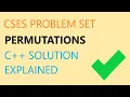 CSES Permutations C solution simple constructive problem