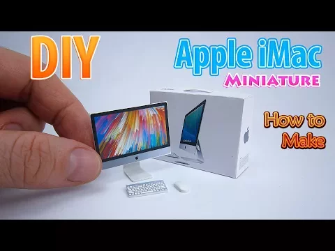 Download MP3 DIY Realistic Miniature Apple iMac | DollHouse | No Polymer Clay!