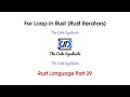 For loop in Rust Rust tutorial 2023 Part 29