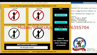 Traffic Sign Recognition Using Image Processing Matlab Project With Source Code TrafficSign Analysis