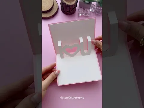 How to Make “I Love U” 3D Card 💗