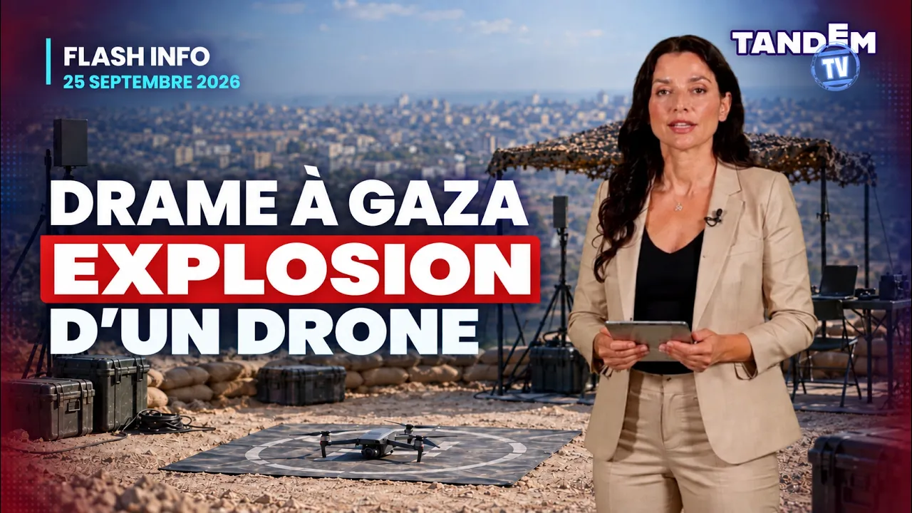 Drame à Gaza : explosion d’un drone israélien | Flash Info Tandem TV – 25 septembre 2026