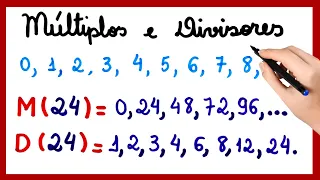 MÚLTIPLOS E DIVISORES!!!  QUER TER UMA BOA BASE NA MATEMÁTICA BÁSICA? VEM COMIGO NESSE VÍDEO!!