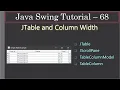 JTable Column Width Swing Tutorial