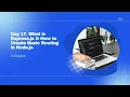Day 17 What is Express js How to Create Basic Routing in Node